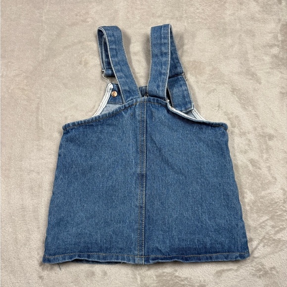 7 for all Mankind Denim 100% Cotton Button Front Overall Blue Jean Dress 12 M - Picture 9 of 14